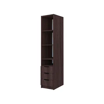 картинка Шкаф ЭКОН распашной 1 дверный с 3-мя ящиками с полками с зеркалом от магазина КУПИ КУПЕ